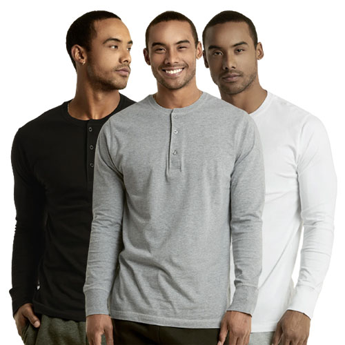 Men's Henley Shirt Pack Of 3