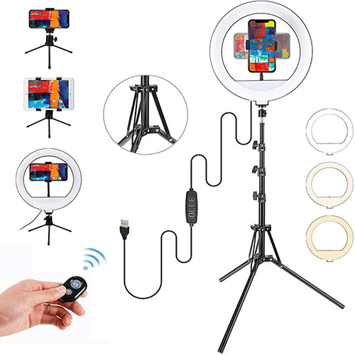 Led ring light with tripod stand 12" RGB