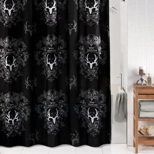 Bone Collector Black Shower Curtain