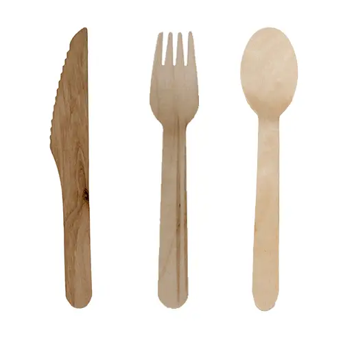 6 Inch Birchwood Spoons, Knives, Forks