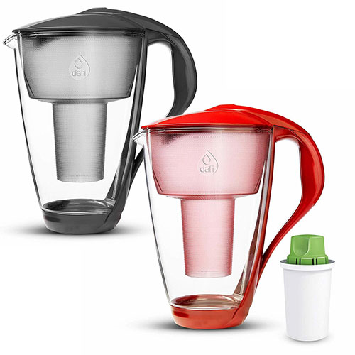 Crystal Glass Water Pitcher With 1 Alkaline Filter 