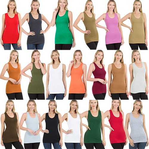 Cotton Spandex Racerback Tank Top