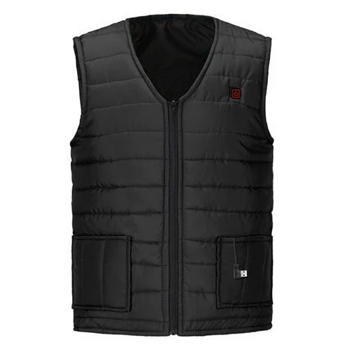 Heat Jacket Vest 3 Heating Gear Adjustable USB Heated Vest Warm Heat Coat Vest W/ 5 Heating Pads