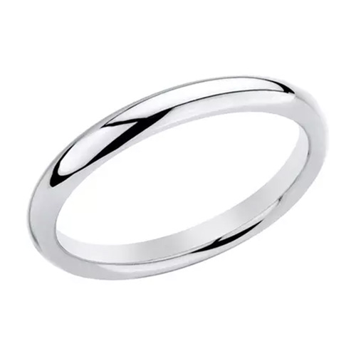 Anti-Tarnished High Polished Plain 3.5M Wedding Unisex Band