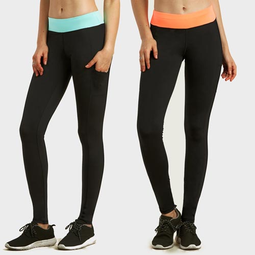 2 Pack High-Waist Leggings With Pockets