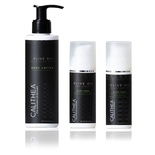 Aloe Vera Skincare Set Day Cream, Night Cream, And Body Lotion