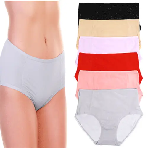 Angelina Cotton Hiphugger Panties with Mesh Front Layer (6-Pack)