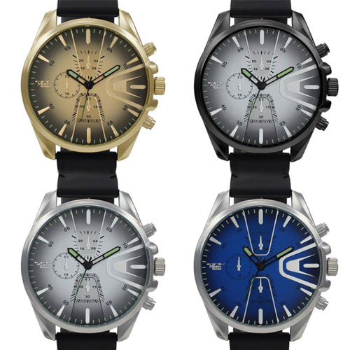 Men's Silicone Strap Analog Watch