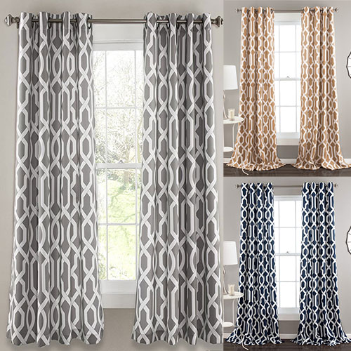 Edward Trellis Outdoor Window Curtain Set Of 2