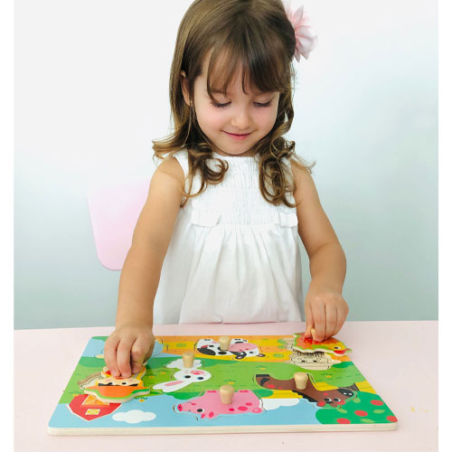 Animal Farm Peg Puzzle Board
