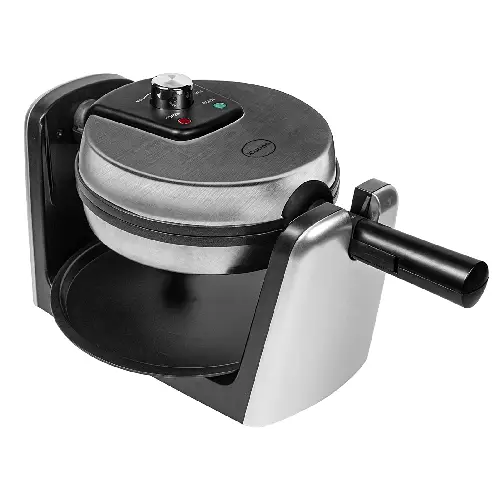 1000W Rotating Nonstick Belgian Waffle Maker with Browning Control