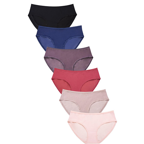 12-Pack Mamia Ladies Cotton Bikini Panty Multi Color