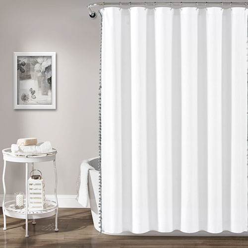 Pom Pom Shower Curtain Lush Decor