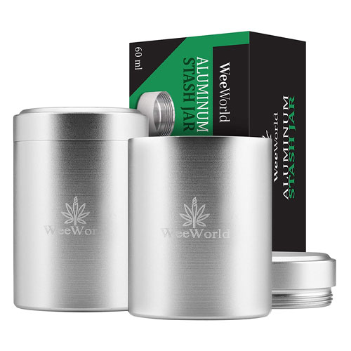 2 Pack 60ml Aluminum Stash Jars
