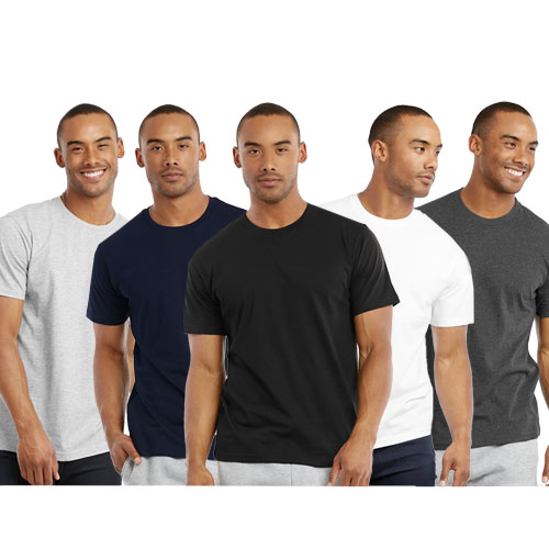 5 Pack Men's Crew Neck T-shirt