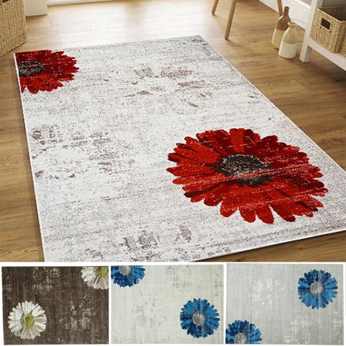 Daisy Flower Area Rug