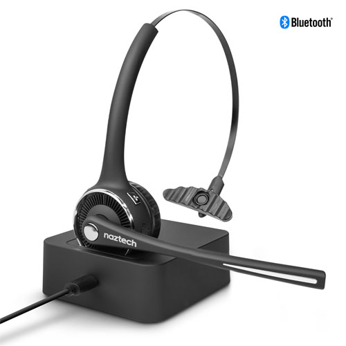 Naztech N980 BT Over-The-Head Headset w/Base