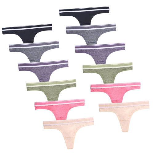 Cotton Thong Panty Pack Of 6 And 12