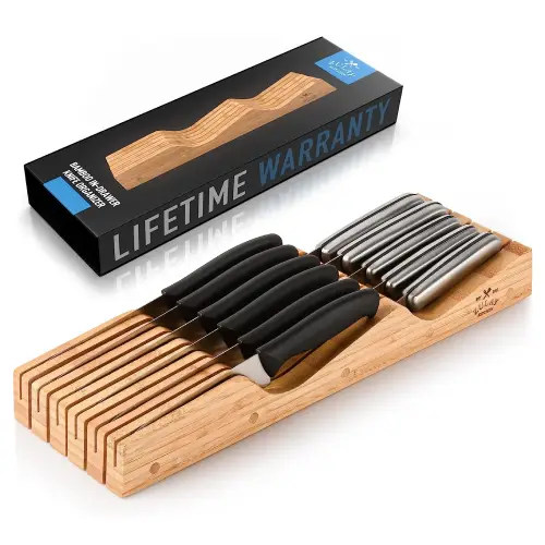 Bamboo Knife Drawer Organizer