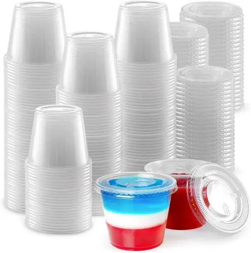 Simple Craft Clear Jello Shot Cups With Lids 