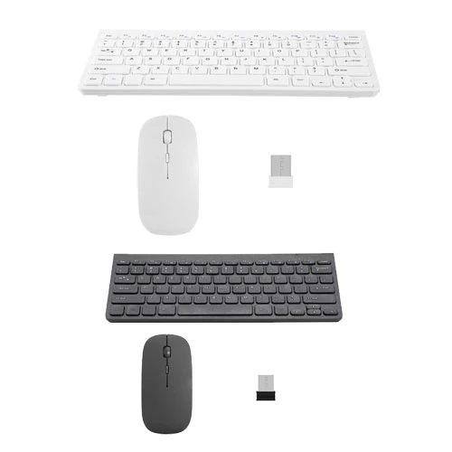 2.4GHz Wireless Keyboard Mouse Combos with USB Receiver