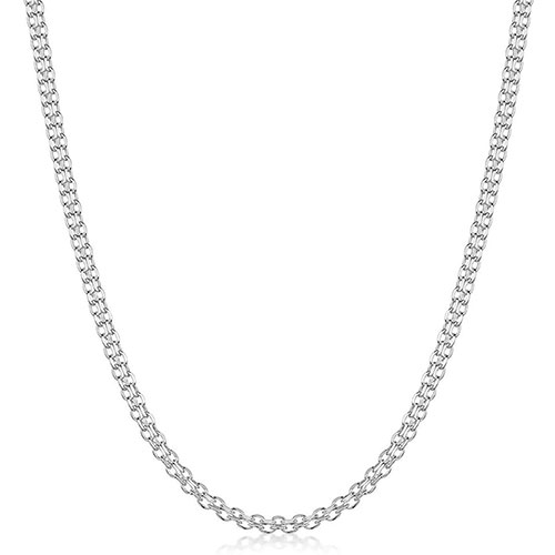 Sterling Silver Italian Bismark Chain Necklace