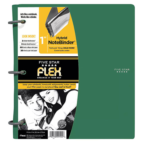 Five Star Flex Hybrid Spiral Notebook, 1 Subject
