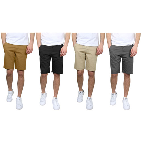 Men's 5 Pocket Flat Front Slim Fit Stretch Chino Shorts