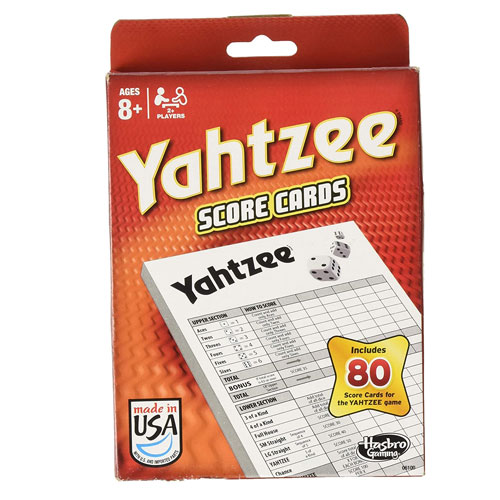 Yahtzee Score Cards