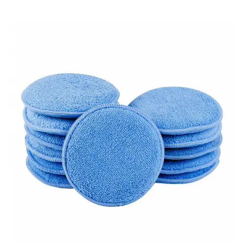 12 PCS 5" Microfiber Foam Sponge Polish Wax Applicator Car Detailing Cleaning Pad