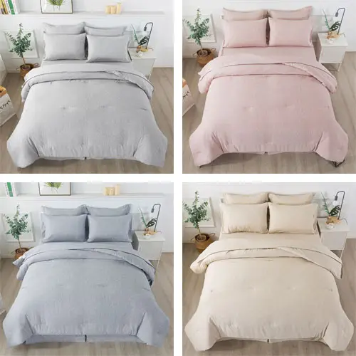 JML Comforter Set Bed in a Bag, Cationic Dyeing Comforter Set (490 GSM) with Pillow Sham and Sheet
