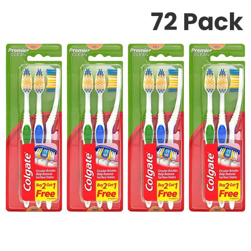 72-Pack Colgate Premier Clean Self Toothbrushes