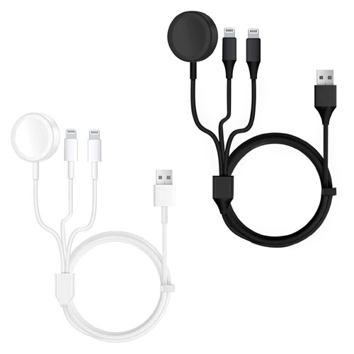 3-in-1 Cable Compatible With Iphone And  Iwatch