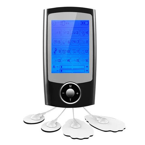 16 Mode Rechargeable Tens Unit - Pain Relief Massager with 2 Outputs and 6hrs Working