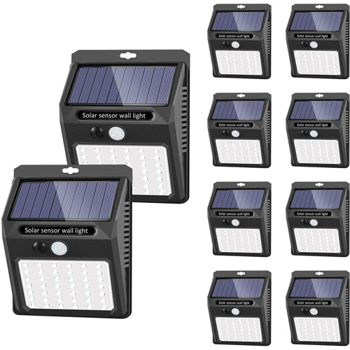 10 Pack Solar Fence Lights Outdoor 140 LED Solar Motion Sensor Security Lights with Wireless