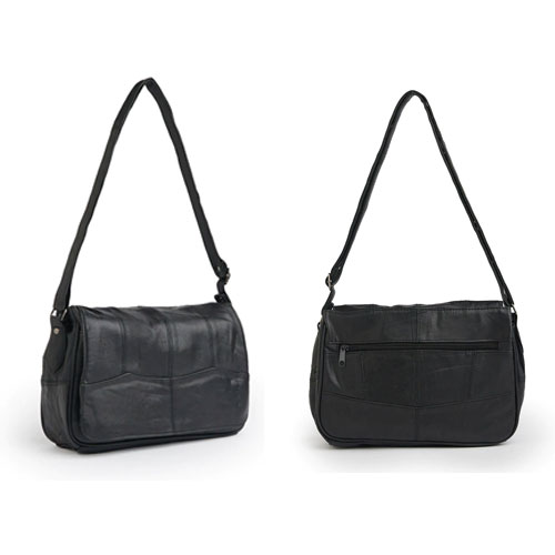 Soft Leather Secret Pockets Crossbody Bag