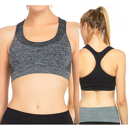 Ladies 2 Pack Seamless Sports Bra