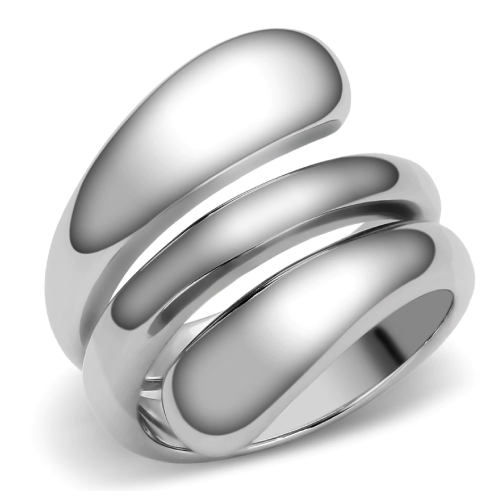 TK037 - High Polished (No Plating) Stainless Steel Ring With No Stone