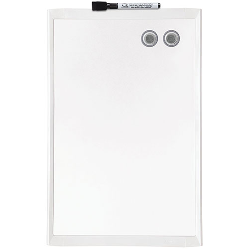 Magnetic Dry-Erase Board, 11" x 17", White Frame