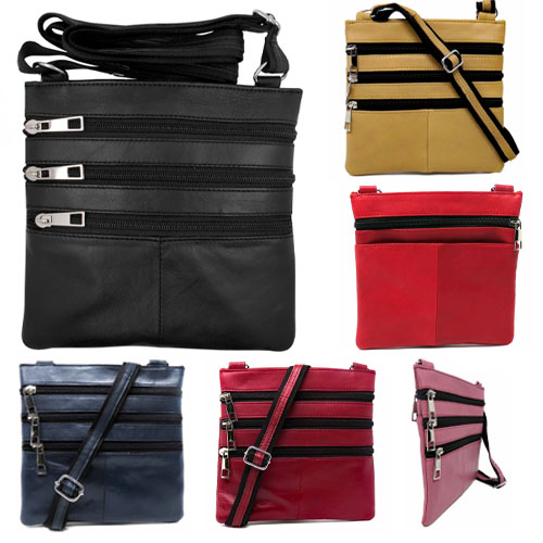 Slim Leather Messenger Bag