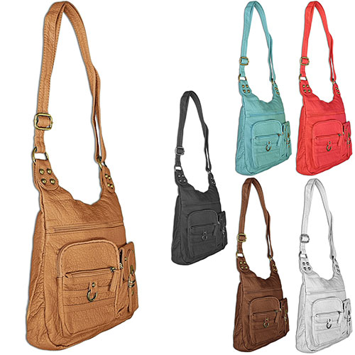 Vegan Leather Messenger Bag