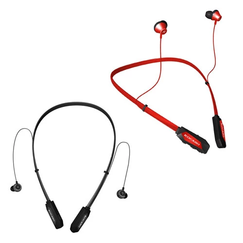15Hrs Wireless Neckband Headphones - Sweat-proof Sport Earbuds with Deep Bass, Mic - In-Ear Magnetic