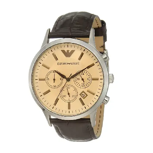 Emporio Armani Men's AR2433 Dress Brown Leather Watch